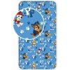 Jerry Fabrics Modrá napínacia bavlnená plachta Paw Patrol 90x200