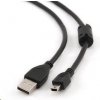 Gembird CCF-USB2-AM5P-6 kábel USB 2.0 A-mini B (5pin) 1,8m, feritový filter