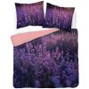 DETEXPOL Francúzske obliečky 3D Levanduľová lúka micro Polyester - mikrovlákno, 220/200, 2x70/80 cm
