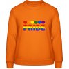 AWDis Sweat Mikina - Dúhový dizajn - Pride - Orange Crush - XL - Dámske
