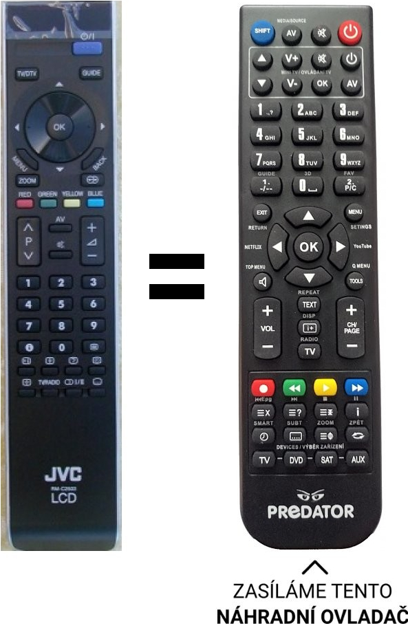 Diaľkový ovládač Predátor JVC RM-C2503 LT32HG20