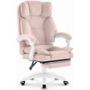 Ergonomická kancelárska stolička HC-1031 s podnožkou - ružová