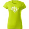 T-ričko Alfa Romeo Splash dámske tričko Farba trička: Limetková, Farba potlače: Biela, Veľkosť: S