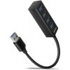 AXAGON HUE-M1A, 4x USB 3.2 Gen 1 MINI hub, kovový, kabel USB-A 20cm