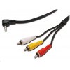 PREMIUMCORD Audio/video kábel 3,5 mm Jack 4pin - 3x Cinch 1,5 m (M/M) kjack4cin