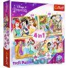 Šťastný deň / Disney Princezné 4v1 - Trefl