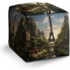 Sablio Taburet Cube Paríž Eiffelova veža Art: 40x40x40 cm