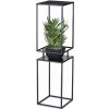 Moderný industriálny kvetinový záhon 87 cm čierny LOFT