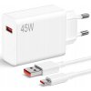 SET RÝCHLA NABÍJAČKA 45W NABÍJANIE PRE TELEFÓN SMARTFÓN + KABEL TYP-C 1 m