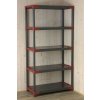 N5K Jupiter Plastový regál s 5 policami sivočervený 180 x 70 x 46 cm
