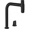 Hansgrohe M71 - Drezová batéria M7120-H200 v vyťahovacou spŕškou, 2-otvorová inštalácia, sBox, matná čierna 73818670