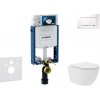 Geberit Kombifix - Set predstenovej inštalácie, kompaktného klozetu Oudee Vortex a dosky softclose, tlačidlo Sigma30, biela/chróm SANI15CA3136