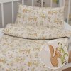 Biante Detské bavlnené posteľné obliečky do postieľky Sandra SA-695 Veveričky a ježkovia na svetlo béžovom Do postieľky 90x120 a 40x60 cm