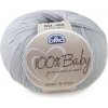 Priadza 100% BABY 50g, šedá - odtieň 121