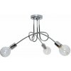 Light Home Stropné svietidlo Edison 3, chrómové telo svietidla