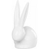 Dekorácia MagicHome, Zajačik s dlhými ušami, biely, porcelán, veľkonočný, 10,1x6,5x13,1 cm