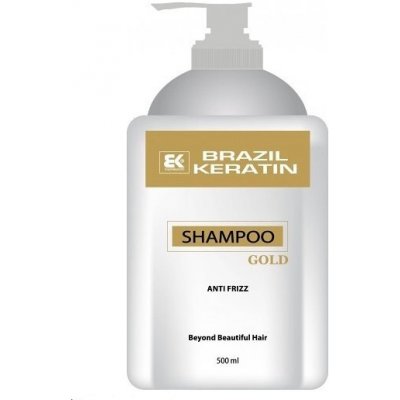 Brazil Keratin Gold Shampoo regeneračný keratínový šampón na vlasy so zlatom 500 ml