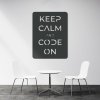 Drevená tabuľka na stenu - Keep calm and code on