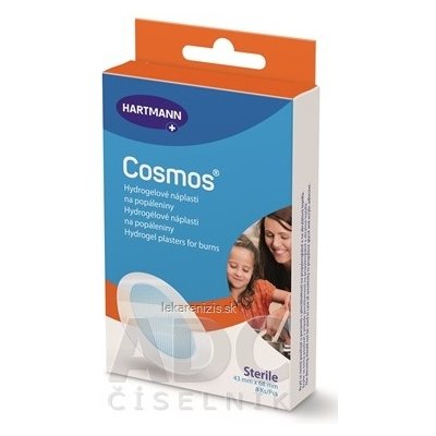 COSMOS Burns hydrogelové náplasti na popáleniny, sterilné 8 ks