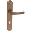Dverné kovanie KE - MICHAELA (AH - Antik hnedá), kľučka-kľučka, WC kľúč, MP Antik hnědá, 90 mm