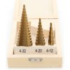 Stupňovité vrtáky 4-32mm 3ks KD10244 (Kraft&dele KD10244)