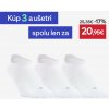 DECATHLON Športové ponožky RS 500 nízke 3 páry biele 35-38