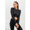 NEBBIA Crop top ELEVATED 468 dámske tričko, čierna S