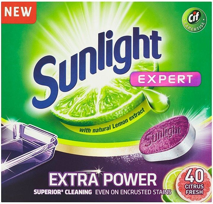 Sunlight All in 1 Extra Power Citrus Fresh tablety do umývačky riadu 40 ks  700 g od 7,4 € - Heureka.sk