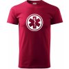 Rescue logo samostatné guľaté - Klasické pánske tričko vyššej gramáže - 3XL ( Marlboro červená )