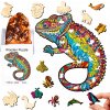 DREVENÉ PUZZLE KAMELEON OBOJSTRANNÉ 140EL SKLADAČKA PRE DETI Deň detí