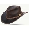 Austrálsky klobúk kožený Scippis Fitzroy - hnedý, M