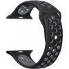 Silikónový Remienok pre Apple Watch 1/2/3/4/5/6/SE/SE 2022 (42/44mm) - Black/Grey