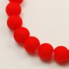 Pogumované sklenené korálky 8mm 1ks červené (otvor 1mm)