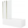 MEXEN/S - Vega obdĺžniková vaňa 150 x 70 cm s panelom + vaňová zástena 100, transparent, zlatá - 5905315206596 550115070X9410115000