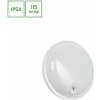 SPECTRUM - TECHNIC ROUND LED 20W - technické svietidlo 120° IP54 Ø220x60mm 230V Neutrálna biela / 4000°K - Biele / PIR senzor