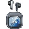 Bezdrôtové slúchadlá AWEI TP100 Bluetooth 5.4 TWS s ENC a LCD displejom – čierna
