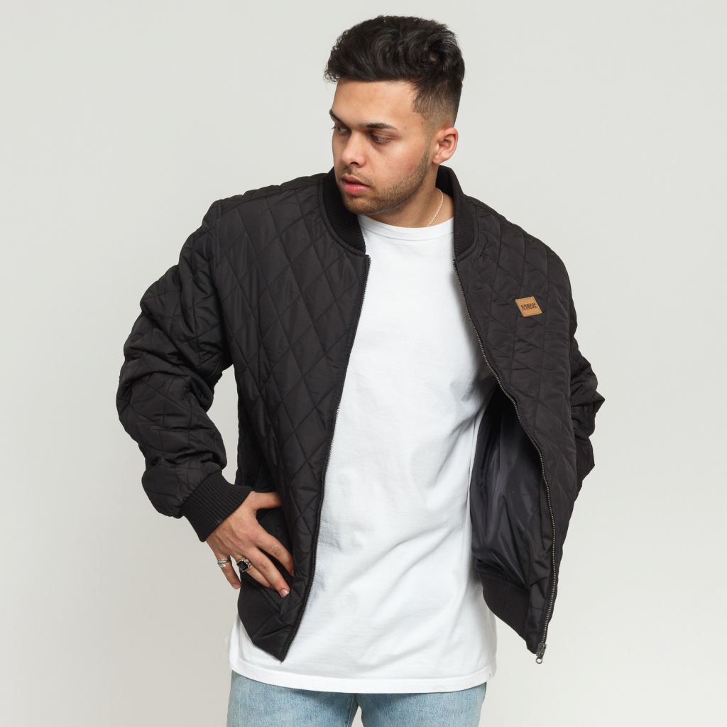 Urban Classics Diamond Quilt Nylon jacket black