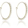 Marc Malone Fashion pozlátené kruhy Naomi White Earrings MCE23029G
