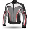 Textilná motocyklová bunda Adrenaline Sola 2.0 PPE čierna/červená/šedá M