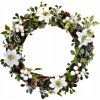 Vianočný veniec prútený POINSETTIA biela 30 cm