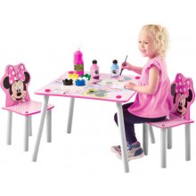 BHome detský stôl so stoličkami myška Minnie