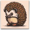 Vymalujsisam.sk Maľovanie podľa čísiel - Roztomilý ježko Veľkosť: 50x50cm, Rám: Bez rámu, iba zrolované plátno