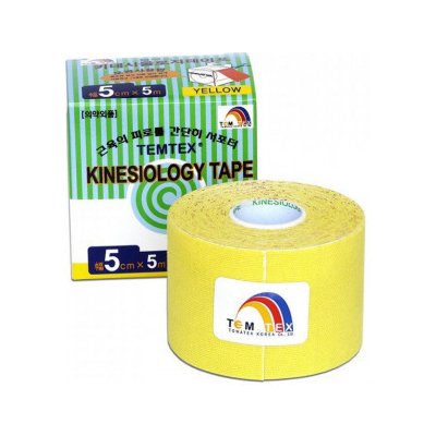 Temtex kineziotejp Tourmaline žltá tejpovacia páska 5cm x 5m