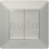 Legrand Valena Life s Netatmo Smart spínač 2-násobný (bez možnosti stmievania, s N vodičom), hliník