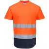 PORTWEST HI-VIS MESH C395 / Funkčné reflexné tričko so sieťovinou - HV oranžová/námorná modrá XL