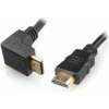 Gembird kábel HDMI High speed, 90° (M) na vodorovný (M), 19 pinové pozlátené konektory, 1.8m, čierny, bulk balenie (CC-HDMI490-6)
