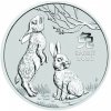 Austrálie Lunárny králik 2023 strieborná minca 1 Oz