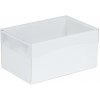 Darčeková krabička s priehľadným vekom 200x125x100/35 mm, biela