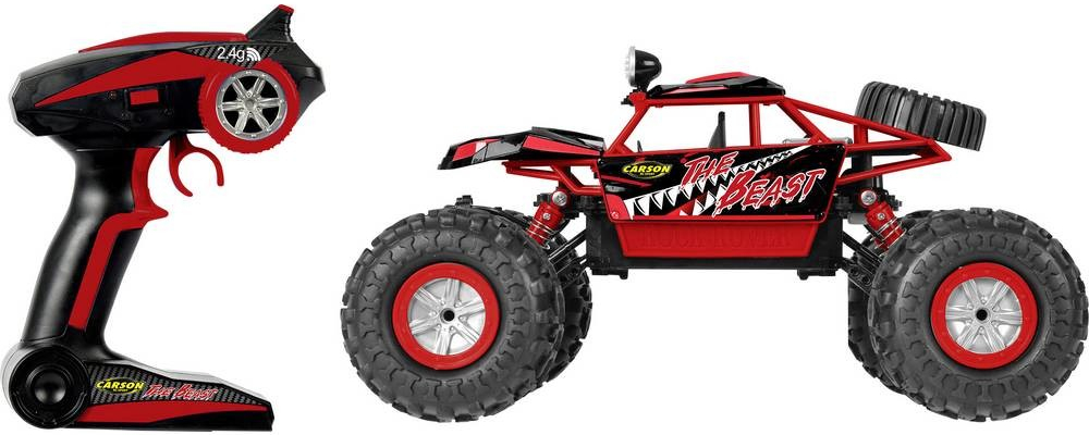 Carson RC model auta The Beast komutátorový elektrický crawler 4WD 4x4 100% RTR 2,4 GHz 1:12