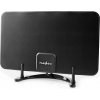NEDIS aktivní pokojová DVB-T/T2 anténa/ FM / UHF / VHF/ rozsah příjmu 0-25 km/ LTE700/ zesílení 26 dB/ ABS/ černá ANIR2501BK700